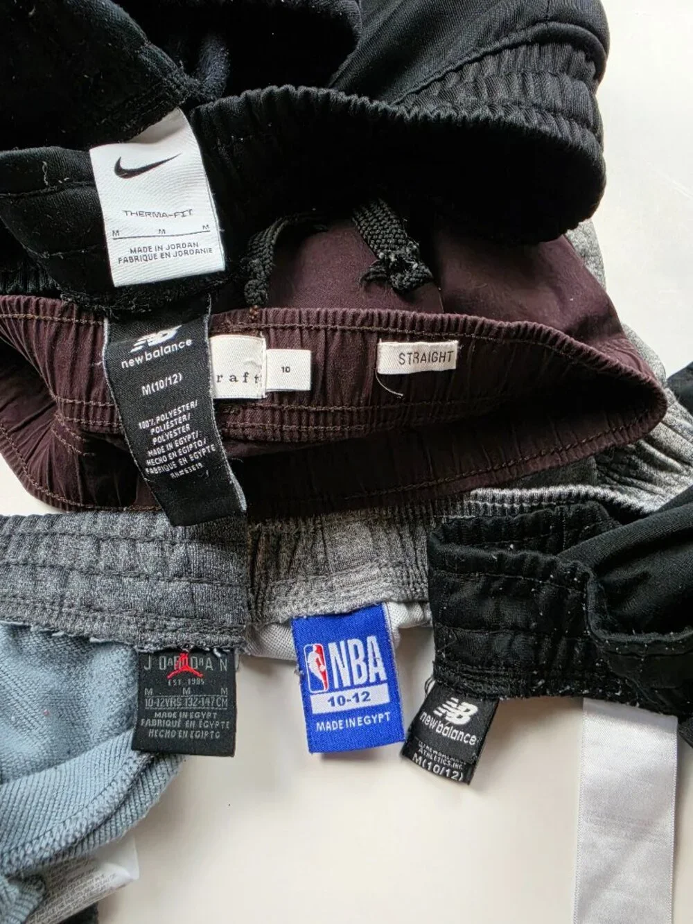 Boys Athletic Pants Joggers Bundle Nike Jordan New Balance NBA Size 10